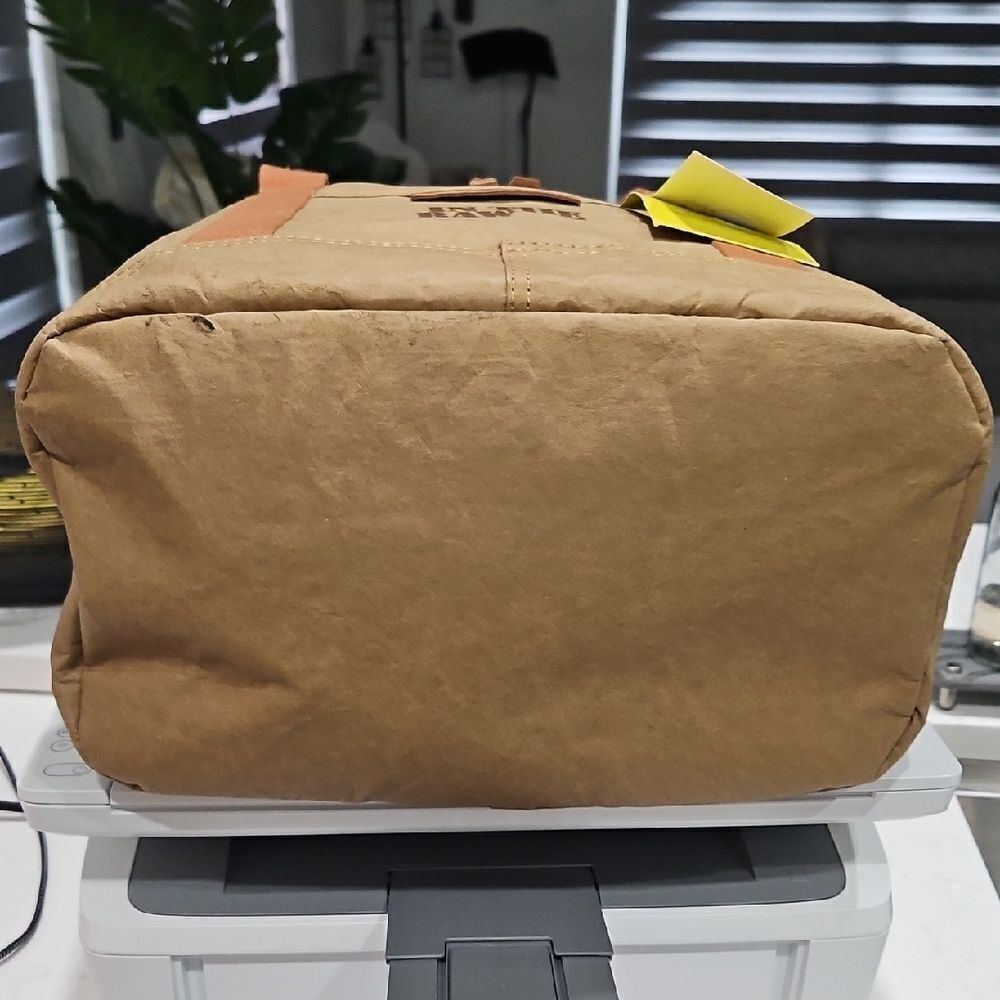 Tan Backpack with Orange Straps - Picture 7 of 10